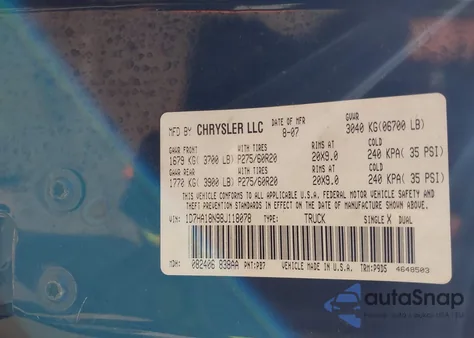 2003 Dodge Ram 1500 Slt/Laramie/St из США, поврежденный, VIN 1D3HA18D03J669002